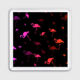Магнит 55*55 с принтом Фламинго в Новосибирске, Пластик | Размер: 65*65 мм; Размер печати: 55*55 мм | Тематика изображения на принте: минимализм | прикольные картинки | прикольные надписи | розовый фламинго | фламинго