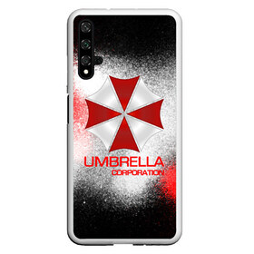 Чехол для Honor 20 с принтом UMBRELLA CORP в Новосибирске, Силикон | Область печати: задняя сторона чехла, без боковых панелей | biohazard | biohazard 7 | crocodile | fang | game | hand | monster | new umbrella | resident evil | resident evil 7 | umbrella | umbrella corp | umbrella corporation | zombie | обитель