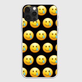 Чехол для iPhone 12 Pro с принтом New Emoji в Новосибирске, силикон | область печати: задняя сторона чехла, без боковых панелей | Тематика изображения на принте: crying | emoji | smile | smiling face with tear | tear | плачущий | слеза | смайлик | улыбка | эмодзи