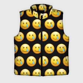 Мужской жилет утепленный 3D с принтом New Emoji в Новосибирске,  |  | crying | emoji | smile | smiling face with tear | tear | плачущий | слеза | смайлик | улыбка | эмодзи