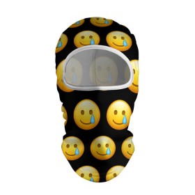 Балаклава 3D с принтом New Emoji в Новосибирске, 100% полиэстер, ткань с особыми свойствами — Activecool | плотность 150–180 г/м2; хорошо тянется, но при этом сохраняет форму. Закрывает шею, вокруг отверстия для глаз кайма. Единый размер | Тематика изображения на принте: crying | emoji | smile | smiling face with tear | tear | плачущий | слеза | смайлик | улыбка | эмодзи