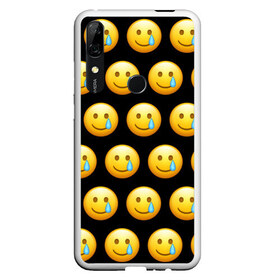 Чехол для Honor P Smart Z с принтом New Emoji в Новосибирске, Силикон | Область печати: задняя сторона чехла, без боковых панелей | Тематика изображения на принте: crying | emoji | smile | smiling face with tear | tear | плачущий | слеза | смайлик | улыбка | эмодзи