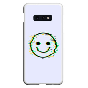 Чехол для Samsung S10E с принтом Smile в Новосибирске, Силикон | Область печати: задняя сторона чехла, без боковых панелей | art | ball | glitch | meme | smile | арт | глитч | интернет | мем | позитив | смайл | смайлик | смех | улыбка | юмор