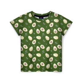 Детская футболка 3D с принтом АВОКАДО в Новосибирске, 100% гипоаллергенный полиэфир | прямой крой, круглый вырез горловины, длина до линии бедер, чуть спущенное плечо, ткань немного тянется | avocado | character | cute pictures | exotic | fruit | nut | vegan | vegetables | vegetarian | авокадо | веган | вегетарианец | милые картинки | овощи | орех | персонаж | фрукты | экзотика