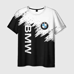 Мужская футболка 3D с принтом BMW | БМВ (Z) в Новосибирске, 100% полиэфир | прямой крой, круглый вырез горловины, длина до линии бедер | bmw | bmw performance | m | motorsport | performance | бмв | моторспорт