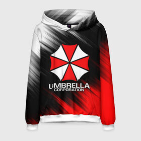 Мужская толстовка 3D с принтом UMBRELLA CORP в Новосибирске, 100% полиэстер | двухслойный капюшон со шнурком для регулировки, мягкие манжеты на рукавах и по низу толстовки, спереди карман-кенгуру с мягким внутренним слоем. | ada wong | biohazard | leon | nemesis | project resistance | raccoon city | re2 | resident evil 2 | rpd | stars | umbrella | ада вонг | амбрелла | немесис | ужасы