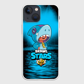 Чехол для iPhone 13 mini с принтом Brawl stars leon shark в Новосибирске,  |  | bea | bib | brawl stars | crow | el brown | leon | max | nita | sally leon | shark | акула | биа | биби | бравл старс | ворон | игра | леон | макс | нита | оборотень | салли леон | сэлли леон | шарк | эл браун