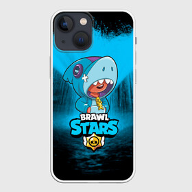 Чехол для iPhone 13 mini с принтом Brawl stars leon shark в Новосибирске,  |  | bea | bib | brawl stars | crow | el brown | leon | max | nita | sally leon | shark | акула | биа | биби | бравл старс | ворон | игра | леон | макс | нита | оборотень | салли леон | сэлли леон | шарк | эл браун
