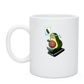 Кружка с принтом Авокадо в Новосибирске, керамика | объем — 330 мл, диаметр — 80 мм. Принт наносится на бока кружки, можно сделать два разных изображения | Тематика изображения на принте: авокадо | веган | еда блогеров | мемы | минимализм | прикольные картинки | прикольные надписи | растение | смешное авокадо | фрукт
