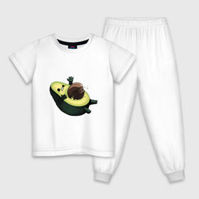 Детская пижама хлопок с принтом Авокадо в Новосибирске, 100% хлопок |  брюки и футболка прямого кроя, без карманов, на брюках мягкая резинка на поясе и по низу штанин
 | авокадо | веган | еда блогеров | мемы | минимализм | прикольные картинки | прикольные надписи | растение | смешное авокадо | фрукт