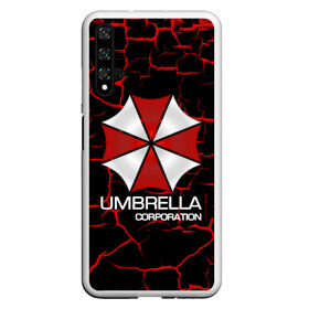 Чехол для Honor 20 с принтом UMBRELLA CORP в Новосибирске, Силикон | Область печати: задняя сторона чехла, без боковых панелей | biohazard | biohazard 7 | crocodile | fang | game | hand | monster | new umbrella | resident evil | resident evil 7 | umbrella | umbrella corp | umbrella corporation | zombie | обитель