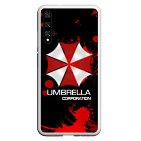 Чехол для Honor 20 с принтом UMBRELLA CORP в Новосибирске, Силикон | Область печати: задняя сторона чехла, без боковых панелей | biohazard | biohazard 7 | crocodile | fang | game | hand | monster | new umbrella | resident evil | resident evil 7 | umbrella | umbrella corp | umbrella corporation | zombie | обитель