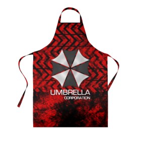 Фартук 3D с принтом UMBRELLA CORP в Новосибирске, 100% полиэстер | общий размер — 65 х 85 см, ширина нагрудника — 26 см, горловина — 53 см, длина завязок — 54 см, общий обхват в поясе — 173 см. Принт на завязках и на горловине наносится с двух сторон, на основной части фартука — только с внешней стороны | biohazard | biohazard 7 | crocodile | fang | game | hand | monster | new umbrella | resident evil | resident evil 7 | umbrella | umbrella corp | umbrella corporation | zombie | обитель