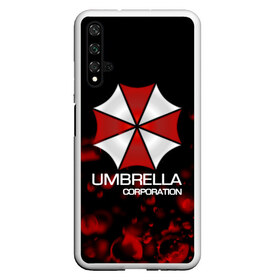 Чехол для Honor 20 с принтом UMBRELLA CORP в Новосибирске, Силикон | Область печати: задняя сторона чехла, без боковых панелей | biohazard | biohazard 7 | crocodile | fang | game | hand | monster | new umbrella | resident evil | resident evil 7 | umbrella | umbrella corp | umbrella corporation | zombie | обитель