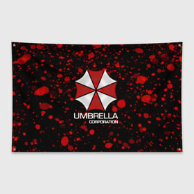 Флаг-баннер с принтом UMBRELLA CORP в Новосибирске, 100% полиэстер | размер 67 х 109 см, плотность ткани — 95 г/м2; по краям флага есть четыре люверса для крепления | biohazard | biohazard 7 | crocodile | fang | game | hand | monster | new umbrella | resident evil | resident evil 7 | umbrella | umbrella corp | umbrella corporation | zombie | обитель