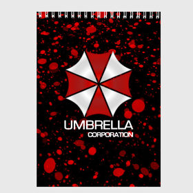 Скетчбук с принтом UMBRELLA CORP в Новосибирске, 100% бумага
 | 48 листов, плотность листов — 100 г/м2, плотность картонной обложки — 250 г/м2. Листы скреплены сверху удобной пружинной спиралью | biohazard | biohazard 7 | crocodile | fang | game | hand | monster | new umbrella | resident evil | resident evil 7 | umbrella | umbrella corp | umbrella corporation | zombie | обитель