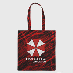 Шоппер 3D с принтом UMBRELLA CORP в Новосибирске, 100% полиэстер | Плотность: 200 г/м2; Размер: 34×35 см; Высота лямок: 30 см | biohazard | biohazard 7 | crocodile | fang | game | hand | monster | new umbrella | resident evil | resident evil 7 | umbrella | umbrella corp | umbrella corporation | zombie | обитель