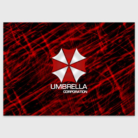 Поздравительная открытка с принтом UMBRELLA CORP в Новосибирске, 100% бумага | плотность бумаги 280 г/м2, матовая, на обратной стороне линовка и место для марки
 | biohazard | biohazard 7 | crocodile | fang | game | hand | monster | new umbrella | resident evil | resident evil 7 | umbrella | umbrella corp | umbrella corporation | zombie | обитель