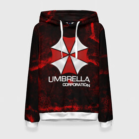 Женская толстовка 3D с принтом UMBRELLA CORP в Новосибирске, 100% полиэстер  | двухслойный капюшон со шнурком для регулировки, мягкие манжеты на рукавах и по низу толстовки, спереди карман-кенгуру с мягким внутренним слоем. | biohazard | biohazard 7 | crocodile | fang | game | hand | monster | new umbrella | resident evil | resident evil 7 | umbrella | umbrella corp | umbrella corporation | zombie | обитель