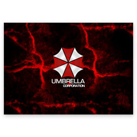 Поздравительная открытка с принтом UMBRELLA CORP в Новосибирске, 100% бумага | плотность бумаги 280 г/м2, матовая, на обратной стороне линовка и место для марки
 | biohazard | biohazard 7 | crocodile | fang | game | hand | monster | new umbrella | resident evil | resident evil 7 | umbrella | umbrella corp | umbrella corporation | zombie | обитель