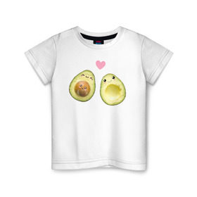 Детская футболка хлопок с принтом Авокадо в Новосибирске, 100% хлопок | круглый вырез горловины, полуприлегающий силуэт, длина до линии бедер | Тематика изображения на принте: авокадо | веган | еда блогеров | мемы | минимализм | прикольные картинки | прикольные надписи | растение | смешное авокадо | фрукт