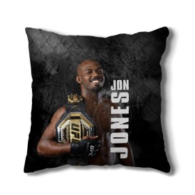 Подушка 3D с принтом Jon Jones / Джон Джонс в Новосибирске, наволочка – 100% полиэстер, наполнитель – холлофайбер (легкий наполнитель, не вызывает аллергию). | состоит из подушки и наволочки. Наволочка на молнии, легко снимается для стирки | jon | jon jones | jones | mma | ufc | бои без правил | джон | джон джонс | джонс | микс файт | мма