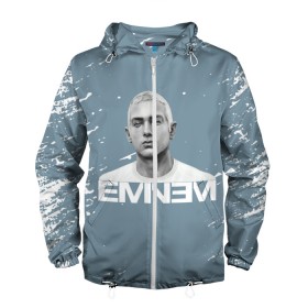 Мужская ветровка 3D с принтом EMINEM. в Новосибирске, 100% полиэстер | подол и капюшон оформлены резинкой с фиксаторами, два кармана без застежек по бокам, один потайной карман на груди | eminem | marshall bruce mathers | music to be murdered by | rap | американский рэпер | зарубежный реп | маршалл брюс мэтерс | музыка | реп | рэпер | эм | эминем