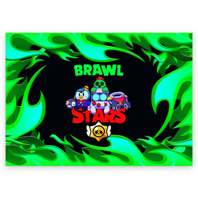 Поздравительная открытка с принтом BRAWL STARS | Пламя в Новосибирске, 100% бумага | плотность бумаги 280 г/м2, матовая, на обратной стороне линовка и место для марки
 | Тематика изображения на принте: 8 | 8bit | bit | brawl | brawlstars | crow | leon | leonskin | max | mr p | sally | virus | бит | бравл | игра | леон | макс | молнии | мультик | пламя | старc | старз