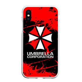 Чехол для iPhone XS Max матовый с принтом UMBRELLA CORPORATION в Новосибирске, Силикон | Область печати: задняя сторона чехла, без боковых панелей | corp | corporation | resident evil | umbrella | umbrella corporation | зомби апокалипсис | зонт | игра