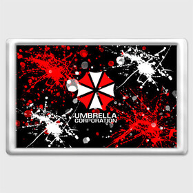 Магнит 45*70 с принтом UMBRELLA CORPORATION. в Новосибирске, Пластик | Размер: 78*52 мм; Размер печати: 70*45 | corp | corporation | resident evil | umbrella | umbrella corporation | зомби апокалипсис | зонт | игра