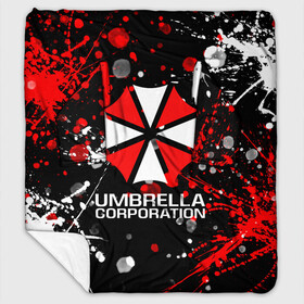 Плед с рукавами с принтом UMBRELLA CORPORATION в Новосибирске, 100% полиэстер | Закругленные углы, все края обработаны. Ткань не мнется и не растягивается. Размер 170*145 | corp | corporation | resident evil | umbrella | umbrella corporation | зомби апокалипсис | зонт | игра