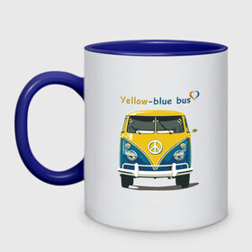 Кружка двухцветная с принтом Я люблю вас (Yellow-blue bus) в Новосибирске, керамика | объем — 330 мл, диаметр — 80 мм. Цветная ручка и кайма сверху, в некоторых цветах — вся внутренняя часть | 14 февраля | bus | camper | i love you | love you | volkswagen | vw | автобус | автомобилисту | английский | бейсболка | бутылка | валентинов день | водителю | день влюбленных | день святого валент | кепка | кружка | люблю