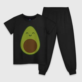 Детская пижама хлопок с принтом Авокадо (+спина) в Новосибирске, 100% хлопок |  брюки и футболка прямого кроя, без карманов, на брюках мягкая резинка на поясе и по низу штанин
 | avocado | vegan | vegetarian | авокадо | веган | вегетарианство