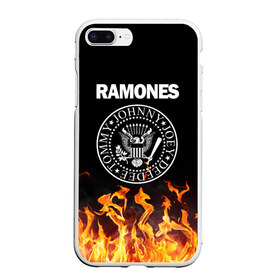 Чехол для iPhone 7Plus/8 Plus матовый с принтом Ramones в Новосибирске, Силикон | Область печати: задняя сторона чехла, без боковых панелей | music | ramones | rock | музыка | рамонез | рамонес | рок