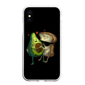 Чехол для iPhone XS Max матовый с принтом Love в Новосибирске, Силикон | Область печати: задняя сторона чехла, без боковых панелей | Тематика изображения на принте: avocado | avocato | avogato | cat | cats | авокадо | авокато | авокот | картинка | картинки | кот | коте | котэ | прикольная | прикольные