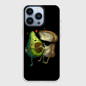 Чехол для iPhone 13 Pro с принтом Love в Новосибирске,  |  | Тематика изображения на принте: avocado | avocato | avogato | cat | cats | авокадо | авокато | авокот | картинка | картинки | кот | коте | котэ | прикольная | прикольные