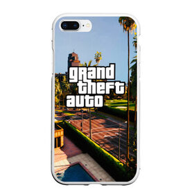 Чехол для iPhone 7Plus/8 Plus матовый с принтом Grand Theft Auto в Новосибирске, Силикон | Область печати: задняя сторона чехла, без боковых панелей | grand theft auto 2 | grand theft auto 3 | grand theft auto v | grand theft auto: san andreas | grand theft auto: vice city | gta 1 | gta 2 | gta 3 | gta 4 | gta 5 | gta online | gta v | город | игры