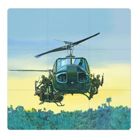 Магнитный плакат 3Х3 с принтом Вертолеты в Новосибирске, Полимерный материал с магнитным слоем | 9 деталей размером 9*9 см | 23 февраля | армия | вертолеты | военная техника. самолеты | военные | военный | защитник отечества | праздник | праздник защитника | силовые структуры