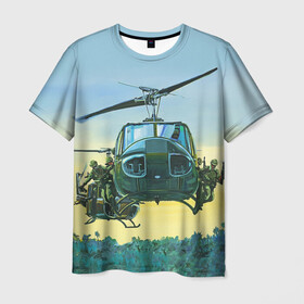 Мужская футболка 3D с принтом Вертолеты в Новосибирске, 100% полиэфир | прямой крой, круглый вырез горловины, длина до линии бедер | 23 февраля | армия | вертолеты | военная техника. самолеты | военные | военный | защитник отечества | праздник | праздник защитника | силовые структуры