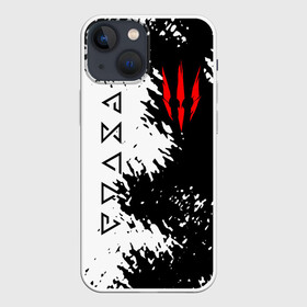 Чехол для iPhone 13 mini с принтом THE WITCHER. в Новосибирске,  |  | geralt | the witcher | the witcher wild hunt | witcher | ведьмак | ведьмак 3 | геральт | сериал