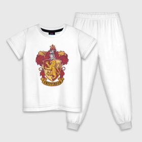 Детская пижама хлопок с принтом Coat of gryffindor в Новосибирске, 100% хлопок |  брюки и футболка прямого кроя, без карманов, на брюках мягкая резинка на поясе и по низу штанин
 | vdgerir | гарри поттер | гриффиндор | дамблдор | добби | слизерин | хогвартс