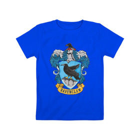 Детская футболка хлопок с принтом Coat of Ravenclaw в Новосибирске, 100% хлопок | круглый вырез горловины, полуприлегающий силуэт, длина до линии бедер | vdgerir | гарри поттер | гриффиндор | дамблдор | добби | слизерин | хогвартс