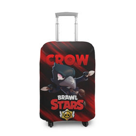 Чехол для чемодана 3D с принтом BRAWL STARS CROW в Новосибирске, 86% полиэфир, 14% спандекс | двустороннее нанесение принта, прорези для ручек и колес | bibi | brawl stars | crow | el brown | leon | leon shark | max | sally leon | shark | stars | werewolf | акула | биби | ворон | леон | оборотень