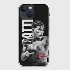 Чехол для iPhone 13 mini с принтом Gatti в Новосибирске,  |  | Тематика изображения на принте: arturo gatti | arturo thunder gatti | gatti | thunder | артуро гатти | гатти