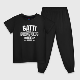 Детская пижама хлопок с принтом Gatti Boxing Club в Новосибирске, 100% хлопок |  брюки и футболка прямого кроя, без карманов, на брюках мягкая резинка на поясе и по низу штанин
 | arturo gatti | arturo thunder gatti | gatti | thunder | артуро гатти | гатти