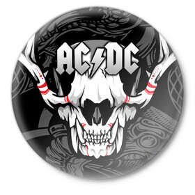 Значок с принтом AC/DC  в Новосибирске,  металл | круглая форма, металлическая застежка в виде булавки | Тематика изображения на принте: ac dc | acdc | back in black | columbia | epic | force | guitar | pop | rock | vevo | ангус | блюз | рок | хард | янг