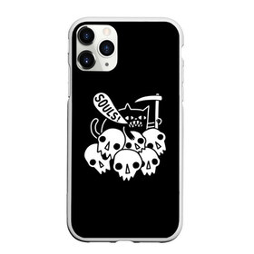 Чехол для iPhone 11 Pro Max матовый с принтом Котик в Новосибирске, Силикон |  | animal | cat | evil | halloween | meme | skull | soul | душа | животное | животные | зло | зубы | коса | кот | кот мем | котенок | кошка | лапки | мем | прикол | скелет | хэллоуин | череп