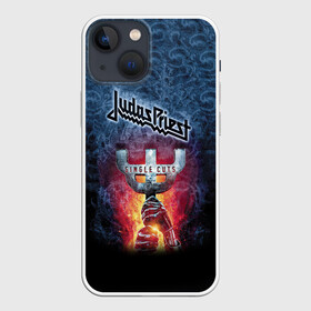 Чехол для iPhone 13 mini с принтом Judas priest в Новосибирске,  |  | heavy metal | judas | judas priest | metal | priest | гленн типтон | грув метал | йен хилл | ричи фолкнер | роб хэлфорд | скотт трэвис | хард рок | хеви метал