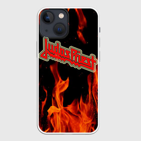 Чехол для iPhone 13 mini с принтом JUDAS PRIEST. в Новосибирске,  |  | firepower | judas priest | бог металла | джудас прист | иуда прист | музыка | роб хэлфорд | рок | рок н ролл | хэви метал