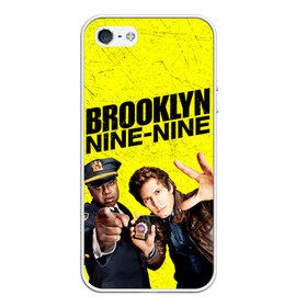 Чехол для iPhone 5/5S матовый с принтом Brooklyn Nine-Nine в Новосибирске, Силикон | Область печати: задняя сторона чехла, без боковых панелей | 7 сезон | 99 участок | brooklyn nine nine | бруклин | бруклин 9 9 | комедия